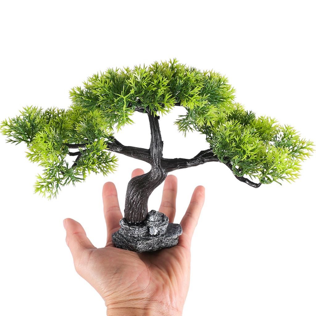 Реалистичный приветливый декор для аквариума в виде сосны, ландшафтный дизайн аквариума, искусственный бонсай из сосны для украшения дома и офиса