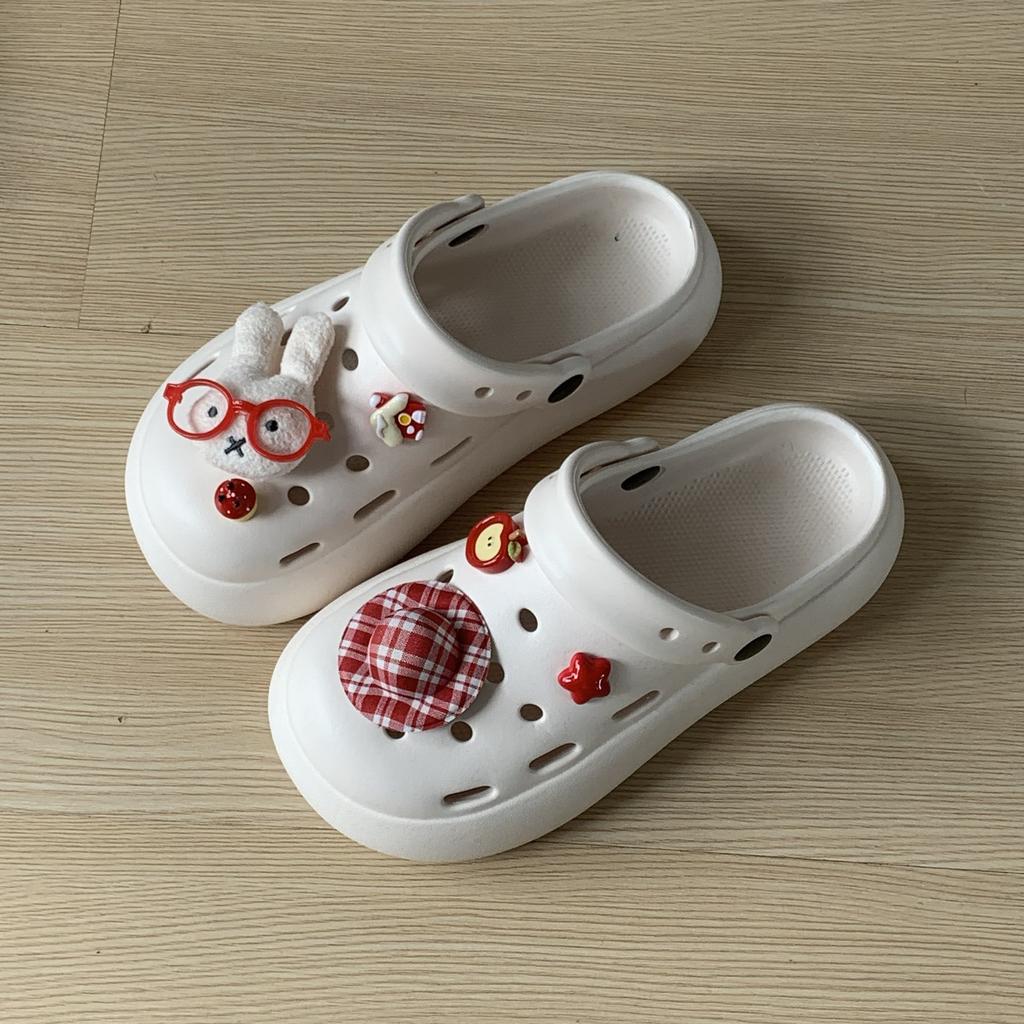 Cartoon Cute Hole Shoes, New Summer Products, Non-slip and Height-increasing Bag Head Cool Slippers