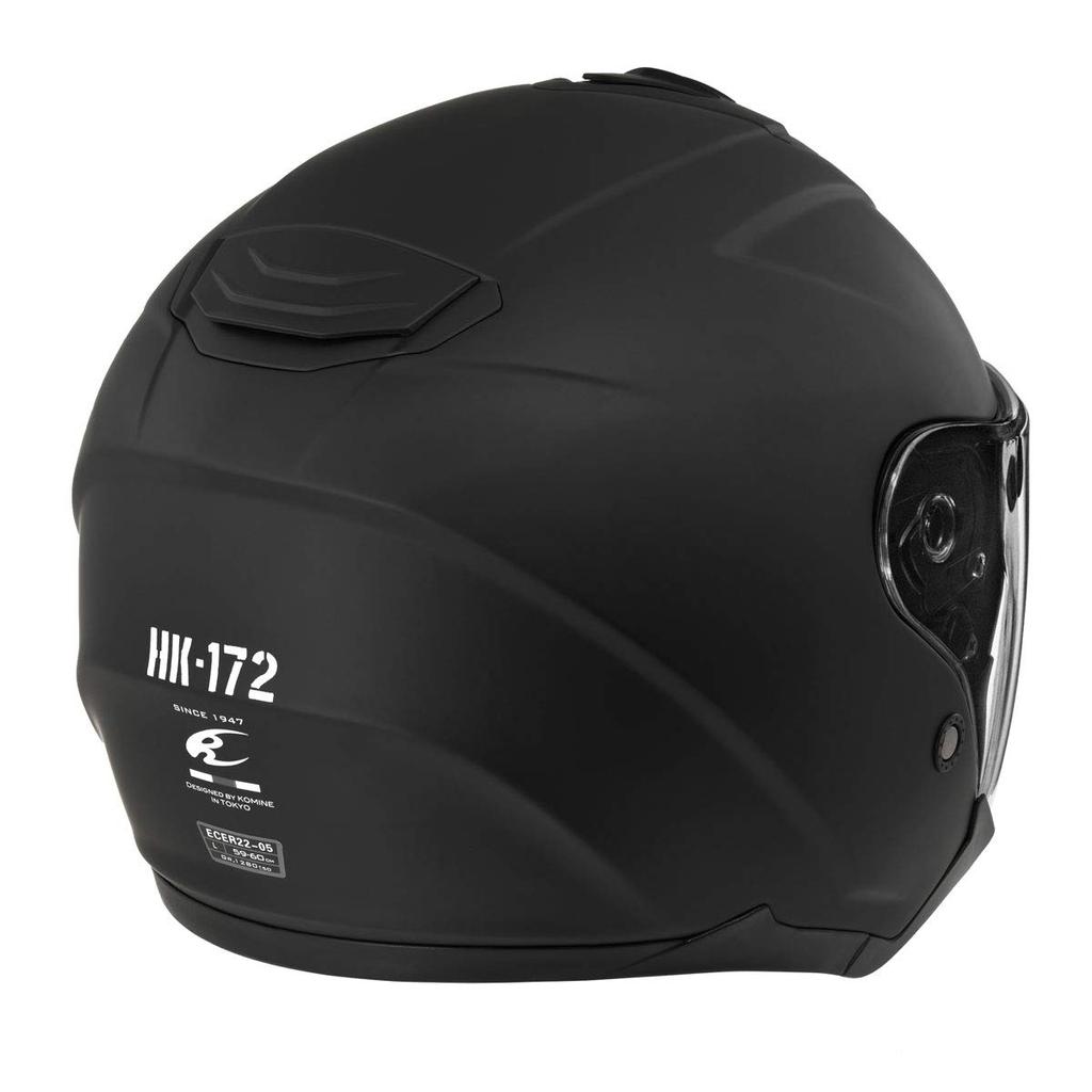 KOMINE Мотоциклетный FL Композитный FRP Шлем-джет Матовый черный L Козырек с защитой от УФ-лучей FRP Оболочка Внутренний визор Магнитная застежка HK-172
