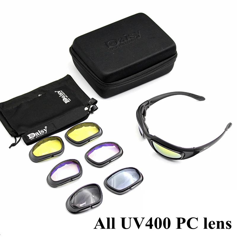 Daisy Polarized Tactical Sunglasses Men Airsoft Hunting Shooting Glasses UV400 Protection Desert Hiking Goggles