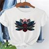 2026 Summer LadyT Shirt Tees Short Sleeve Top Blusas Women's T-shirts Casual Daily Playful Commuting Printed Cute Contrast