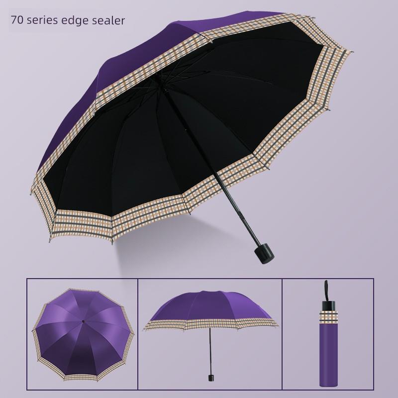 High-End Vinyl Oversized Umbrella, Reinforced and Thickened, Dual-Purpose for Sun and Rain, Suitable for Two to Three People, Unisex, Sunshade and