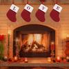 Christmas Stockings with Initials Small Embroidered Letter Knit Stocking Decorations for Family Holiday Tree Fireplace
