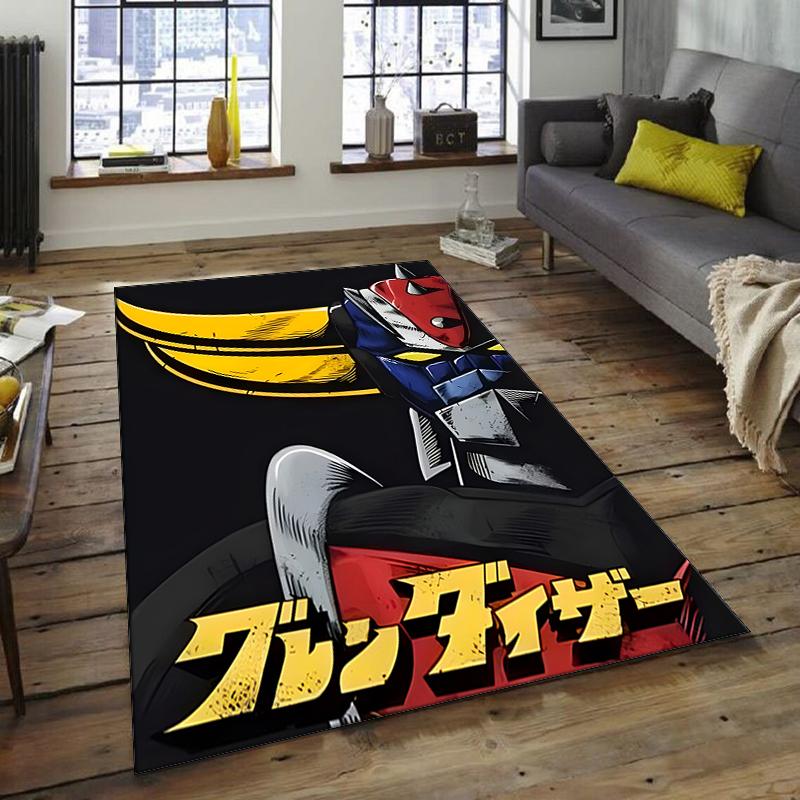 1pc UFO Robot Grendizer9 Design Area Rug - Non-Slip, Soft & Cozy Floor Mat for Living Room, Bedroom, Office - Indoor/Outdoor Decorative Carpet
