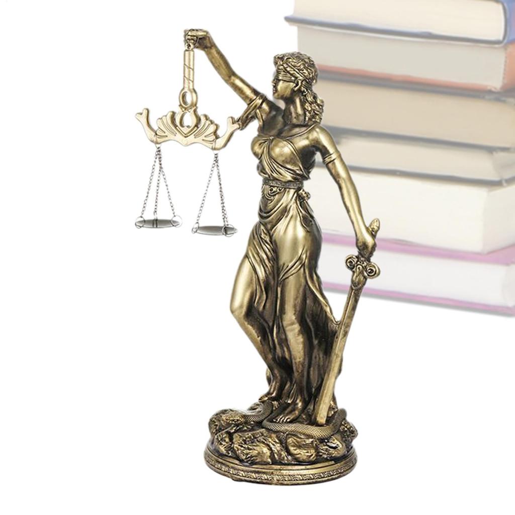 Статуя Богини Правосудия Смола Фигурка Орнамент Леди Правосудие Статуя для Дома Офиса Кабинета Гостиной Спальни
