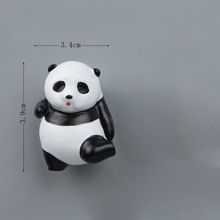 Панда, лежащая на ветке дерева, креативная магнитная пряжка, магнит на холодильник, присоска, магнитная наклейка, украшение для дома, Po Wall