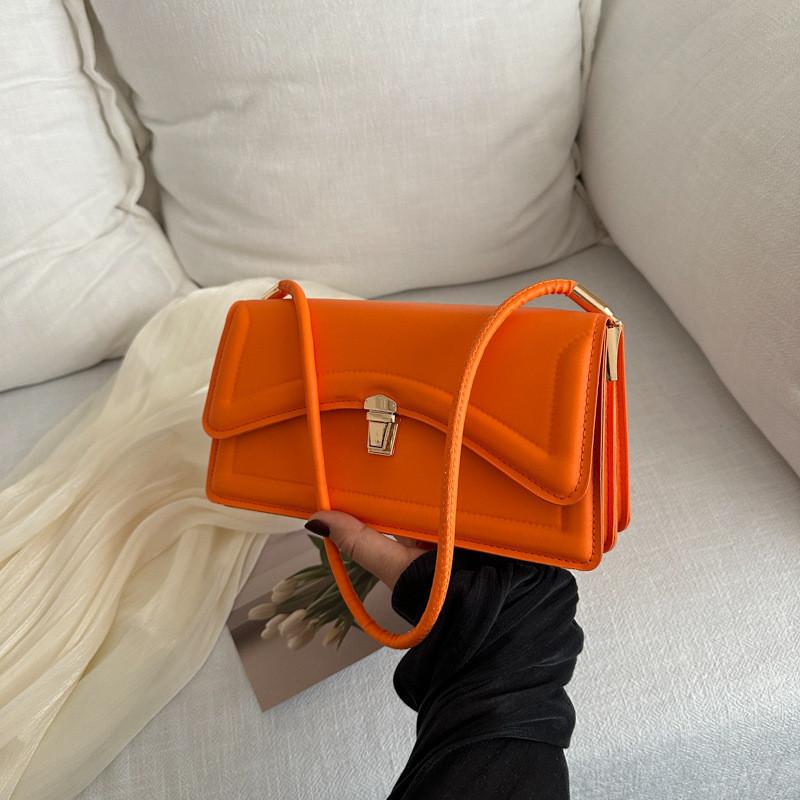 Stylish Retro Pu Leather Handbag Simple Chic Small Square Bag For Casual Outfits