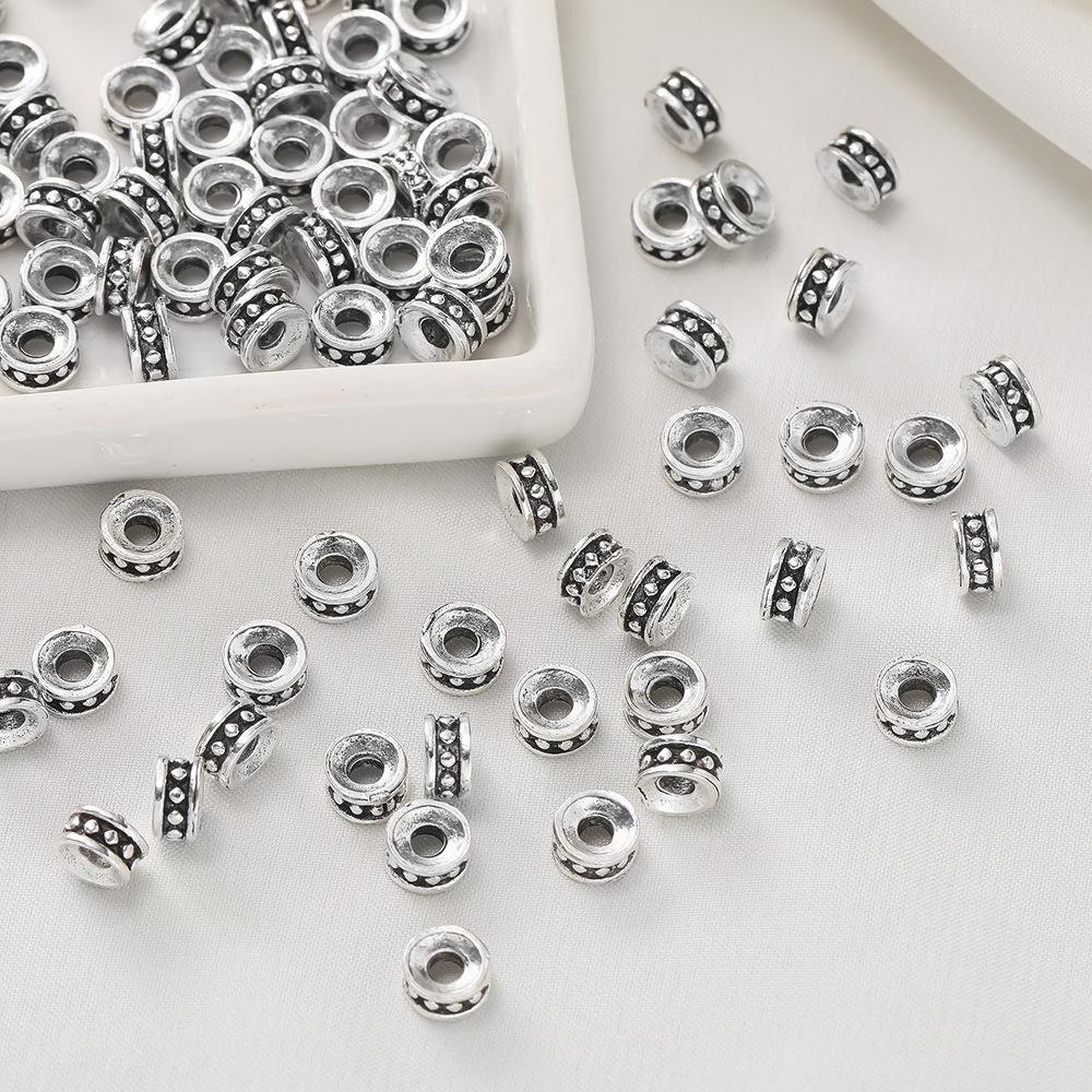 50pcs Flat Bead Spacer Handmade DIY Beaded Spacer Accessories