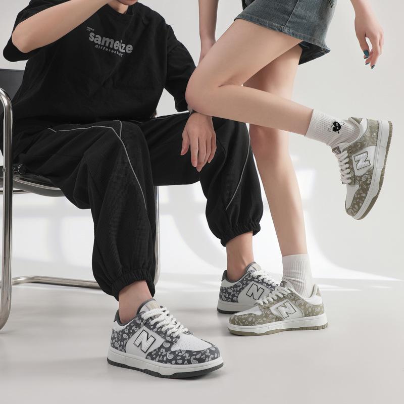 Весна и Осень New Balance Крутые Беговые Кроссовки Лето Пара Универсальные Кеды С Принтом Спортивные Повседневные Кроссовки Мужская Обувь Прямые Продажи
