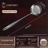 316 Stainless Steel Chef's Cooking Utensil Set: Frying Spoon, Long-Handle Soup Spoon, Shovel, and Spatula
