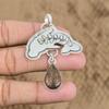 Birthday Gift For Her Natural Grass Garnet Gemstone Pendant Fish 925 Silver