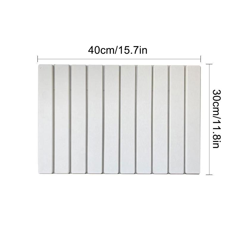 Stone Dish Drying Mat Super Absorbent Diatomaceous Earth Drying Mats Foldable Stone Dish Mat Kitchen Countertop Crockery Mat