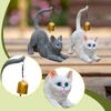 Resin Cat Figurine Decorative Sculpture Garden Animal Statue Modern Ornament for Porch Lawn Housewarming Decor