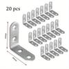 20pcs Corner Brace Stainless Steel L Shaped Bracket Right Angle Bracket Joint Bracket