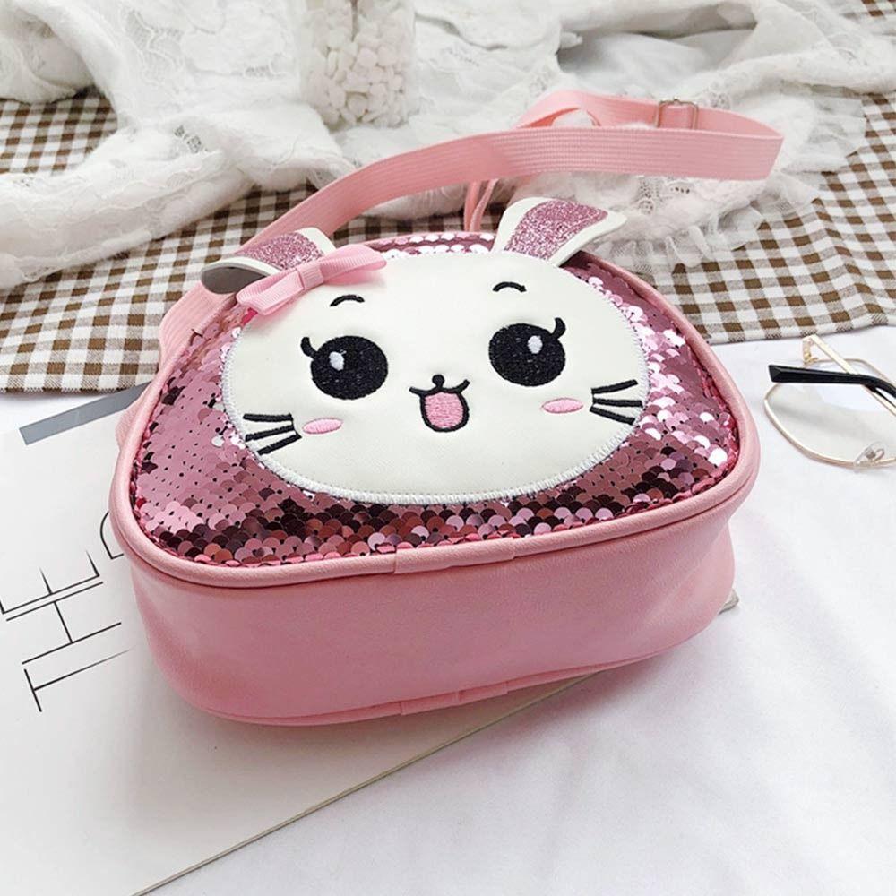 Милая искусственная кожа Маленькая принцесса с блестками Сумка для девочек Сумка через плечо Кошелек для монет