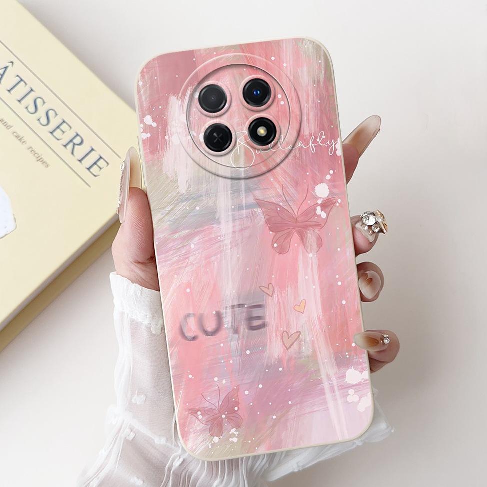 For Realme 12 5G Case For Realme 12X 5G Cover RMX3998 Luxury Fashion Flowers Kawaii Girl Cute Cat Shockproof Phone Case Funda