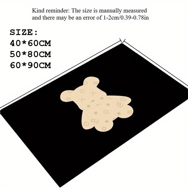 1 шт. Коврик для ванной с мультяшным рисунком, Впитывающий коврик для пола для ванной, Быстросохнущий коврик для ног с нескользящей основой для двери ванной, Коврик для входной двери