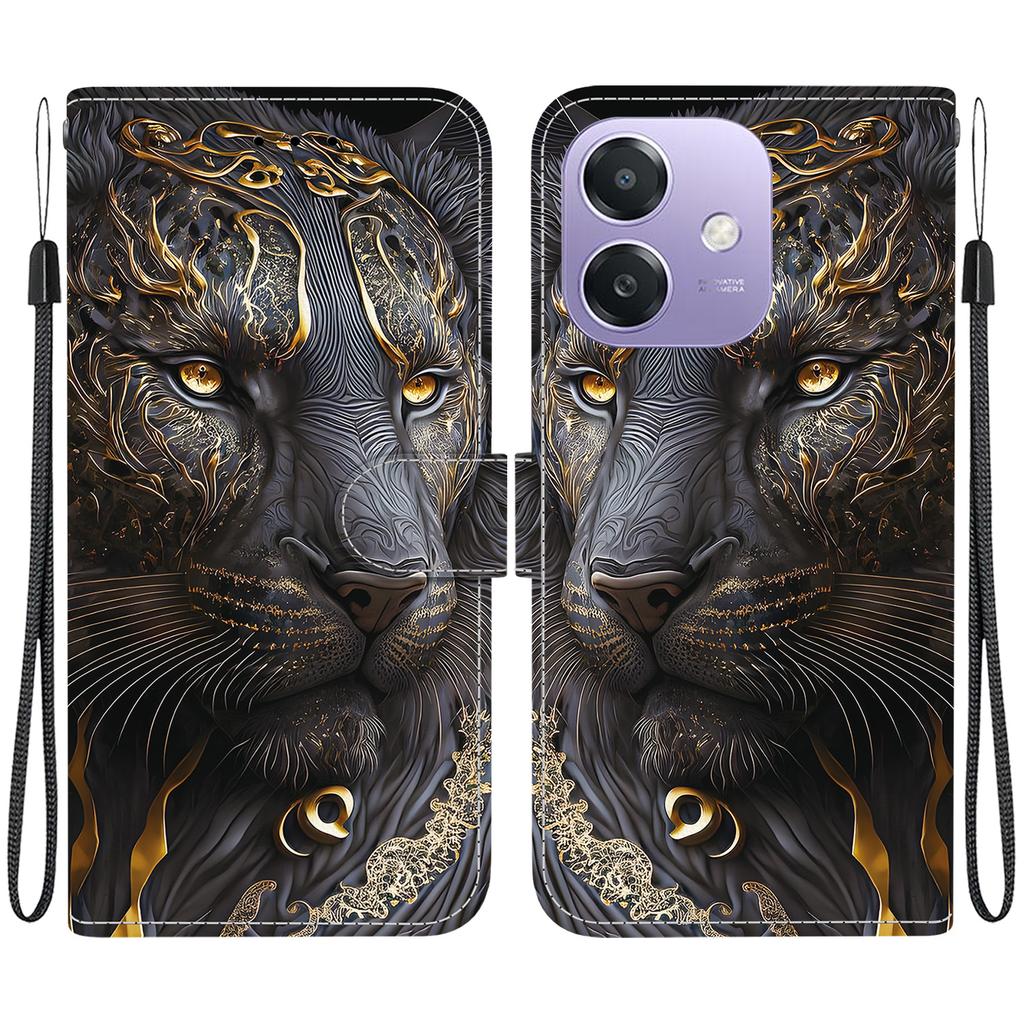 Чехол-книжка из искусственной кожи ручной работы для Oppo A3/A3 4G/Oppo A60/Oppo A40/A40m/Oppo A5x, противоскользящий, противоударный чехол с ремешком на запястье и рисунками сердец/роз/кошек