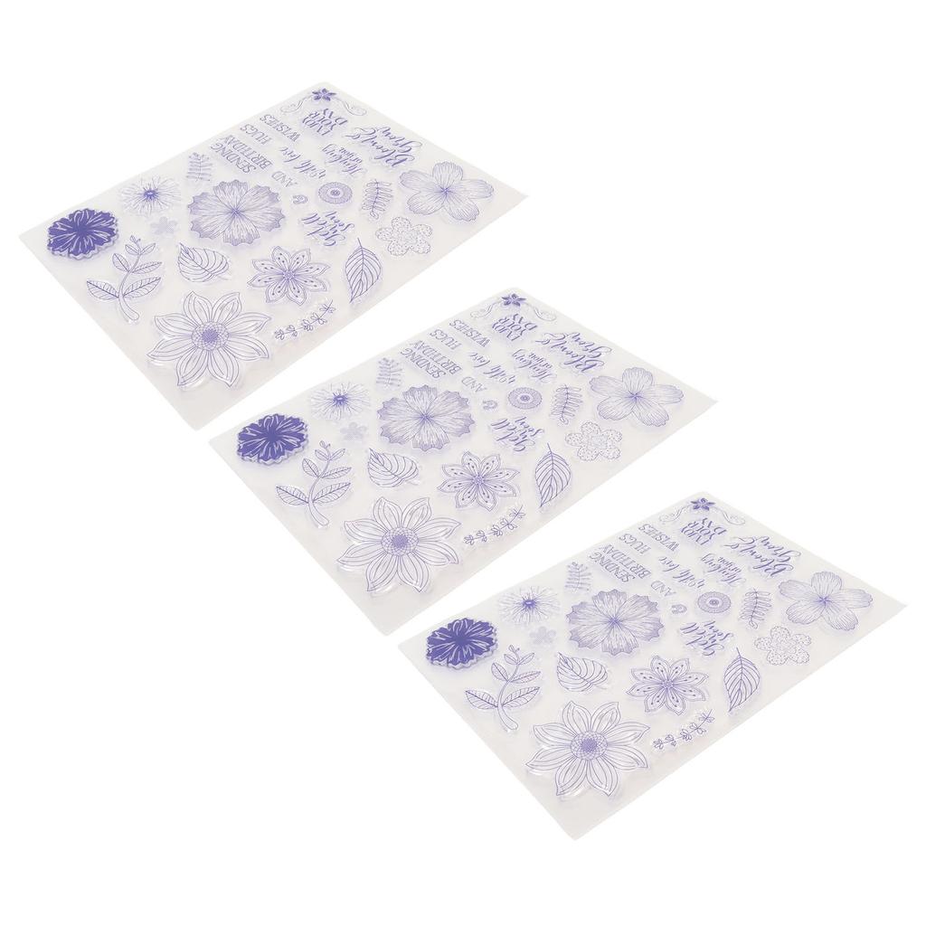 3 шт. прозрачный штамп долговечный декоративный отпечаток прозрачный штамп для фотоальбомов дневников открыток ха