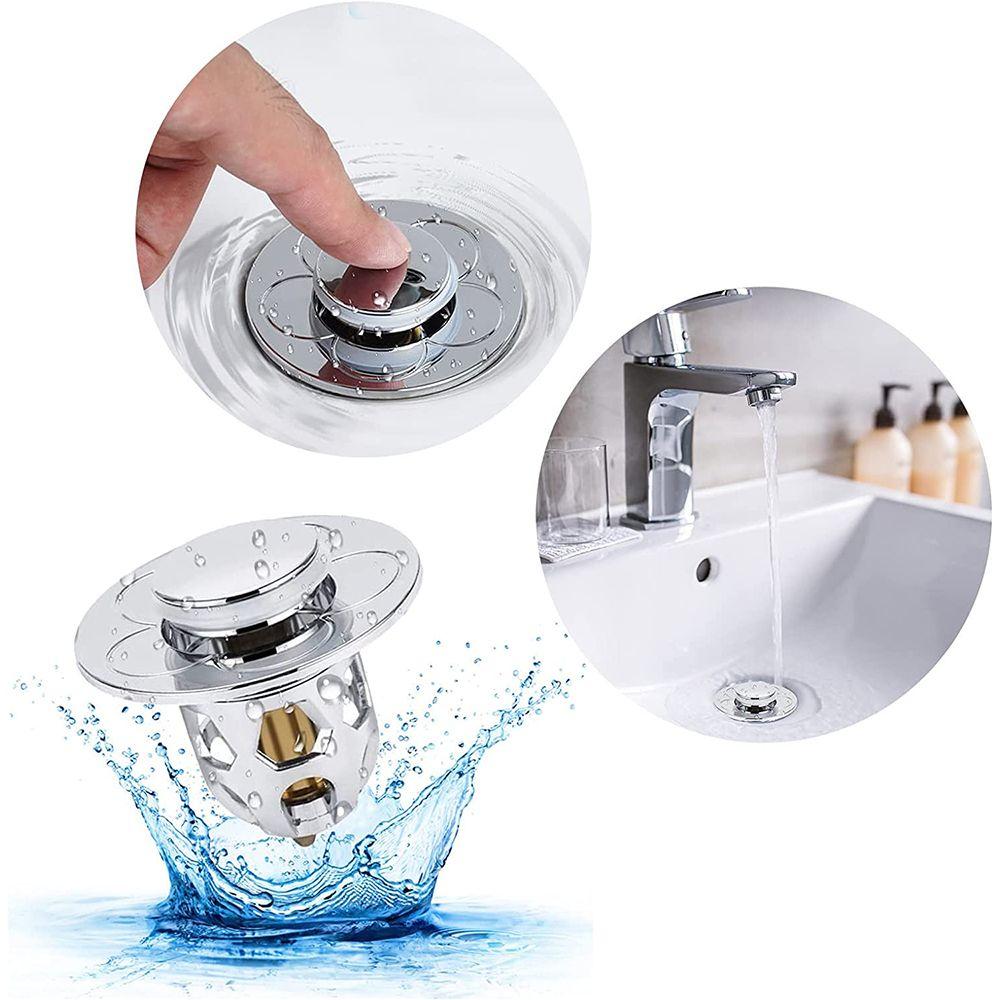Strainer Hair Catcher Bathroom Sink Plug Basin Spring Core Basin Drain Filter Pop-Up Bounce Core