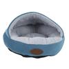Гнездо для домашних животных в форме ракушки, удобное, плюшевое, для маленьких собак, зимнее, теплое, полузакрытое, для кошек, голубое, жесткое