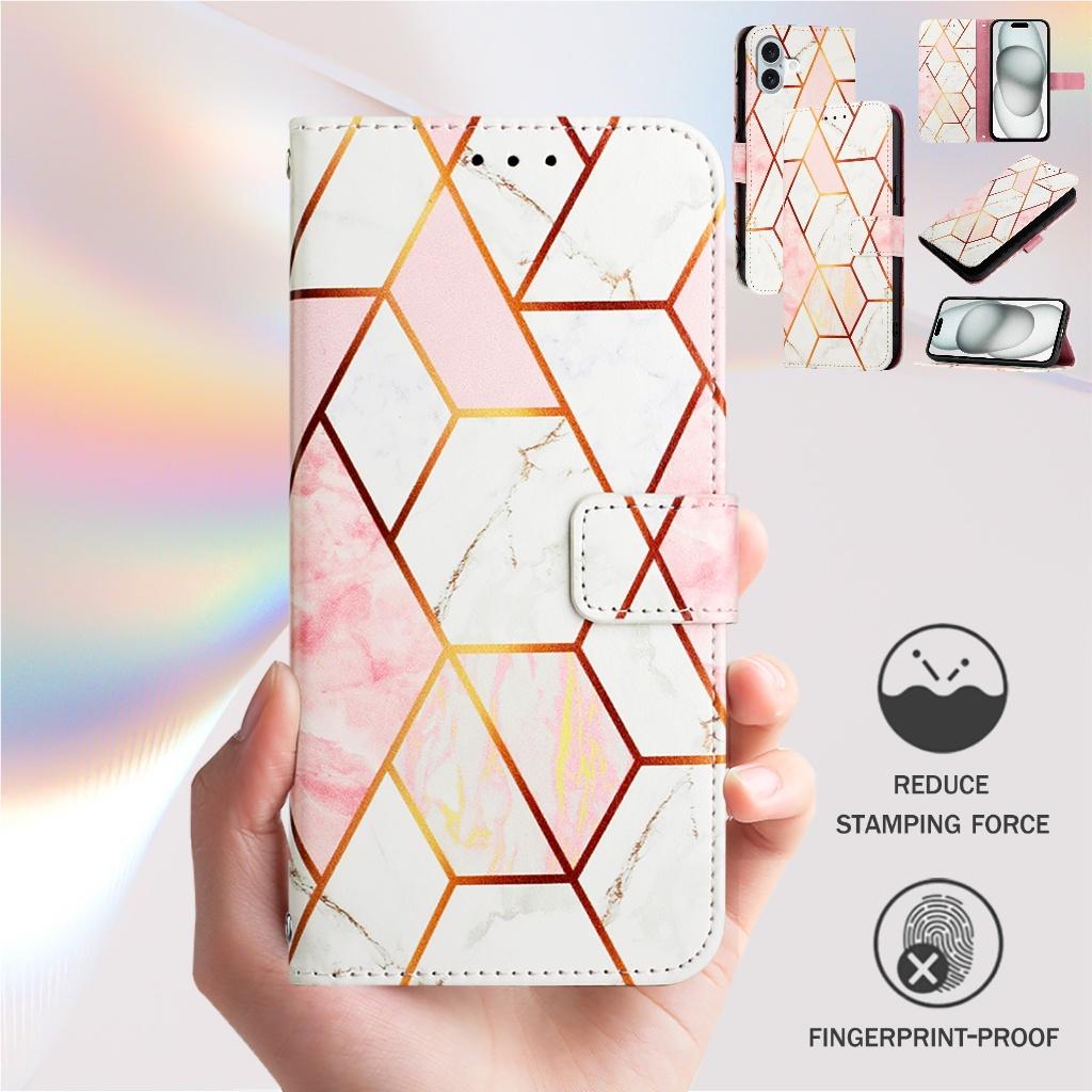 Магнитный противоударный чехол из искусственной кожи с розово-золотым геометрическим мраморным узором для iPhone, Samsung, Huawei, Xiaomi, Vivo, Oppo, Moto, Tecno, TCL, ZTE, Infinix, itel.Подробнее