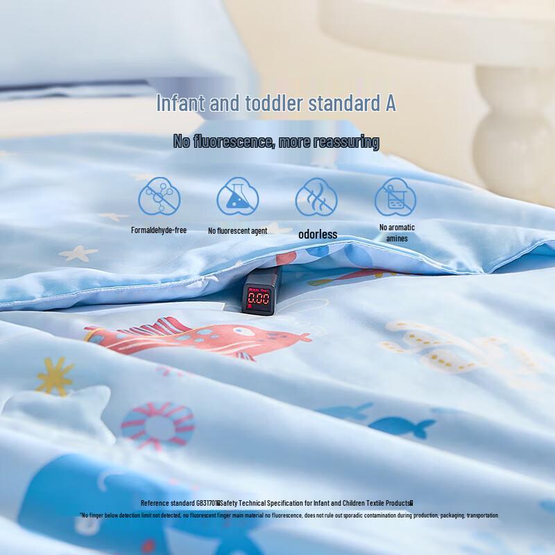 Luolai Kids A-Class Antibacterial Washable Tencel Silk Summer Quilt