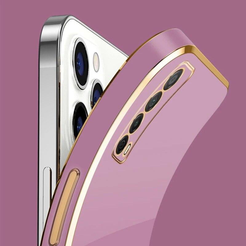 Чехол для Huawei Y7a, роскошный квадратный чехол для Huawei P smart 2021, чехол для телефона PPA-LX1, противоударный мягкий силиконовый чехол из ТПУ, чехлы