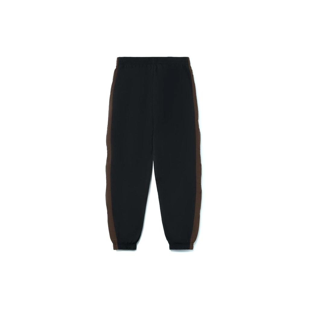 Женские брюки Li Ning Badfive Basketball Series с принтом букв и свободными манжетами, черные AYKR540-2