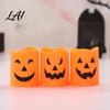 Decorative Atmosphere Lamps 6 Pcs Battery Operated Flameless Tea Lights Orange Flickering Electric Fake Halloween Led Candle Candles Spooky Pumpkin