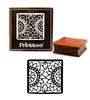 Printtoo Card Scrapbook Print Floral Design Square Wooden Rubber Stamp Block-2 X 2