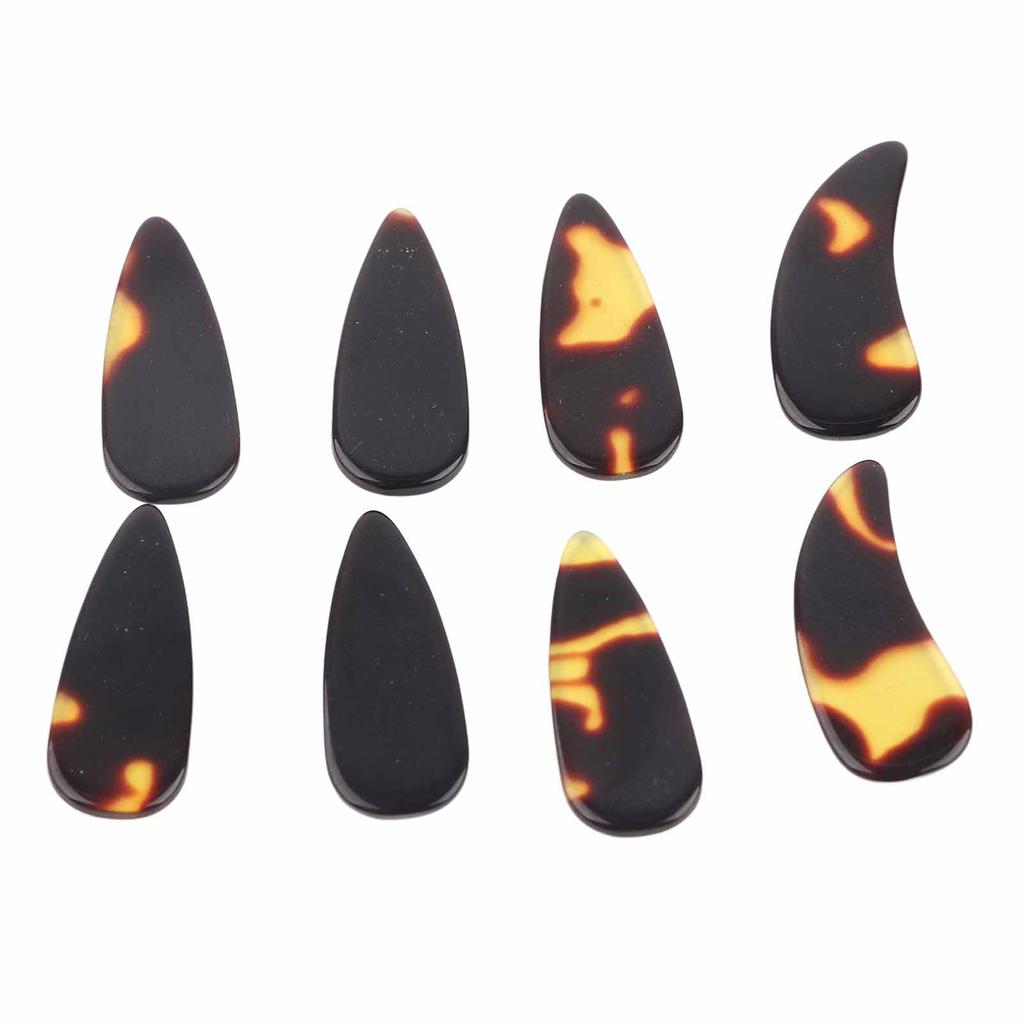 8Pcs Chinese Zither Picks Finger Banjo Ukulele Guitar Lute String Instrument Parts Accessories