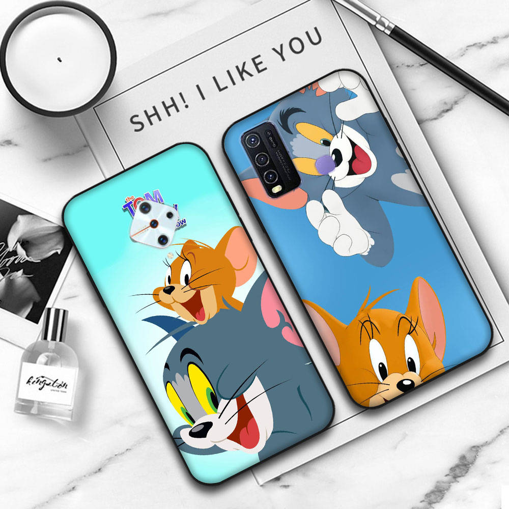 Мягкий чехол JT47 Cat Tom and Mouse Jerry для OPPO Reno 8 6 5 4 Pro Plus Find X3 A17 A3 A31 A38 A40 A53 A54 A55 A74 A76 A78 A77 A80 A94 A95 A96 Lite