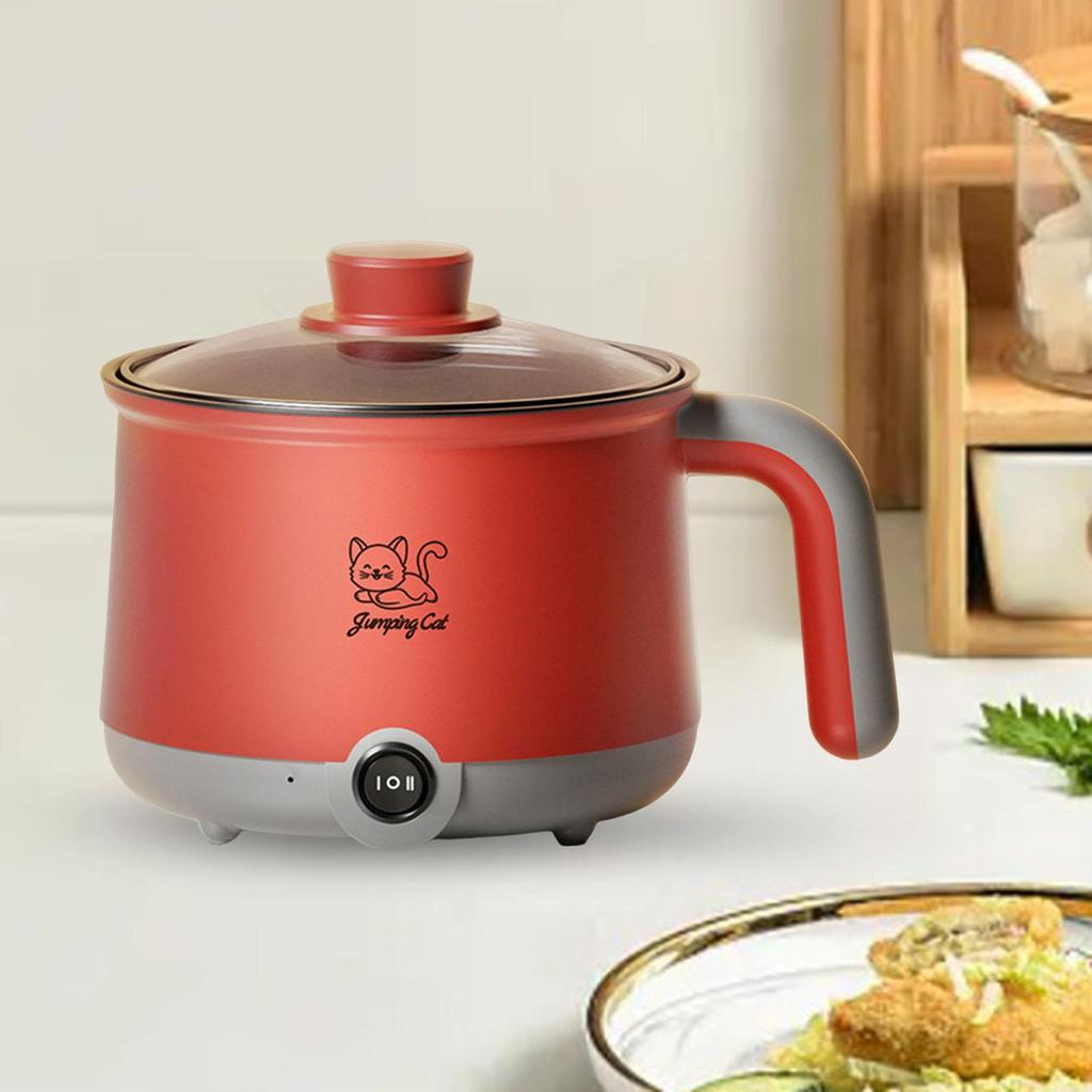 Electric Hot Pot Multi Function Frying Pan Noodles Pot Electric Pot Mini Hot Pot for Noodles Shabu Shabu Steak Oatmeal Dumpling