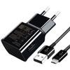 Samsung S7 S6 note4/5 C5 C7 J4 J6 Xiaomi Huawei uchun tez zaryadlovchi EU USB zaryadlash kabellari