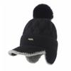 Japanese Big Head Fence Wool Ball Knit Hat for Women's Fashion and Versatile Warm Hat Plus Velvet Ear Protection Wool Hat