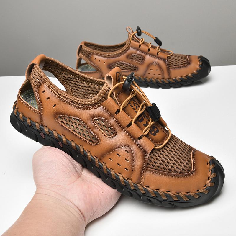 Кроссовки для мужчин Повседневная обувь Лето Новинка 2025 Новые Дышащая сетка Высокое качество Уличная Противоскользящая Обувь для ходьбы Комфортные Сандалии