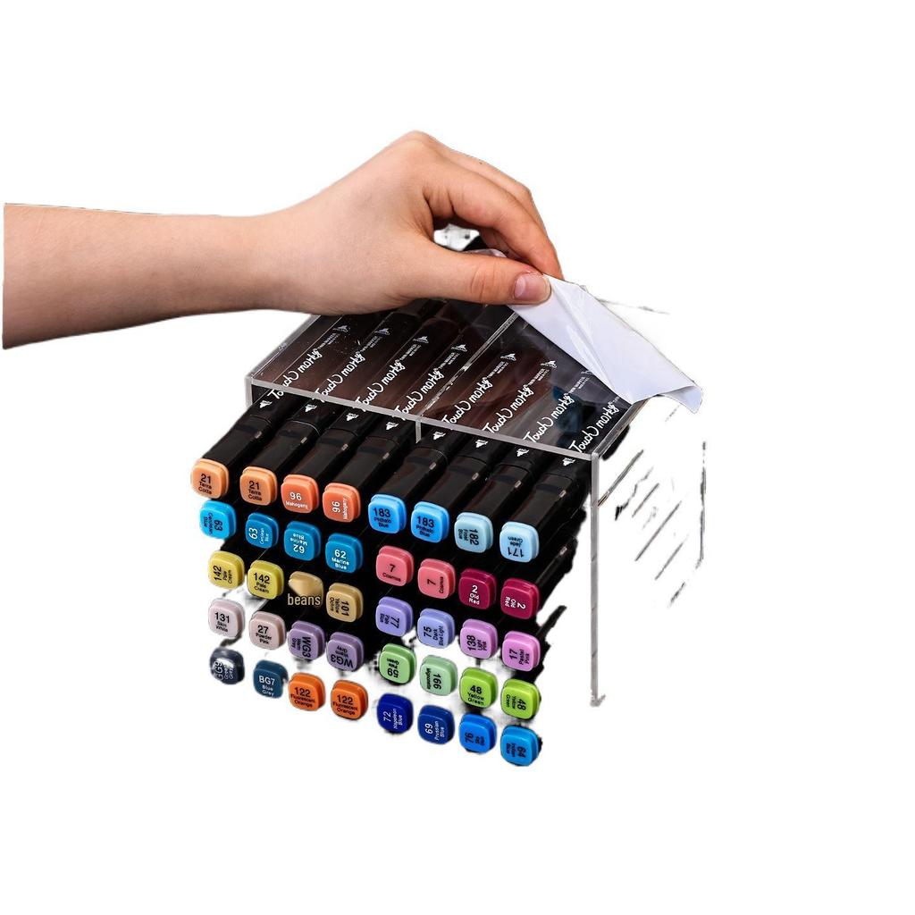 Acrylic Marker & Pen Holder: Desktop Display Rack for Art Supplies and Stationery