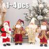 1~4PCS 2026 Christmas Decoration for Home Santa Claus Plush Doll 12in Navidad Party Decor Xmas Ornaments New Year Gift