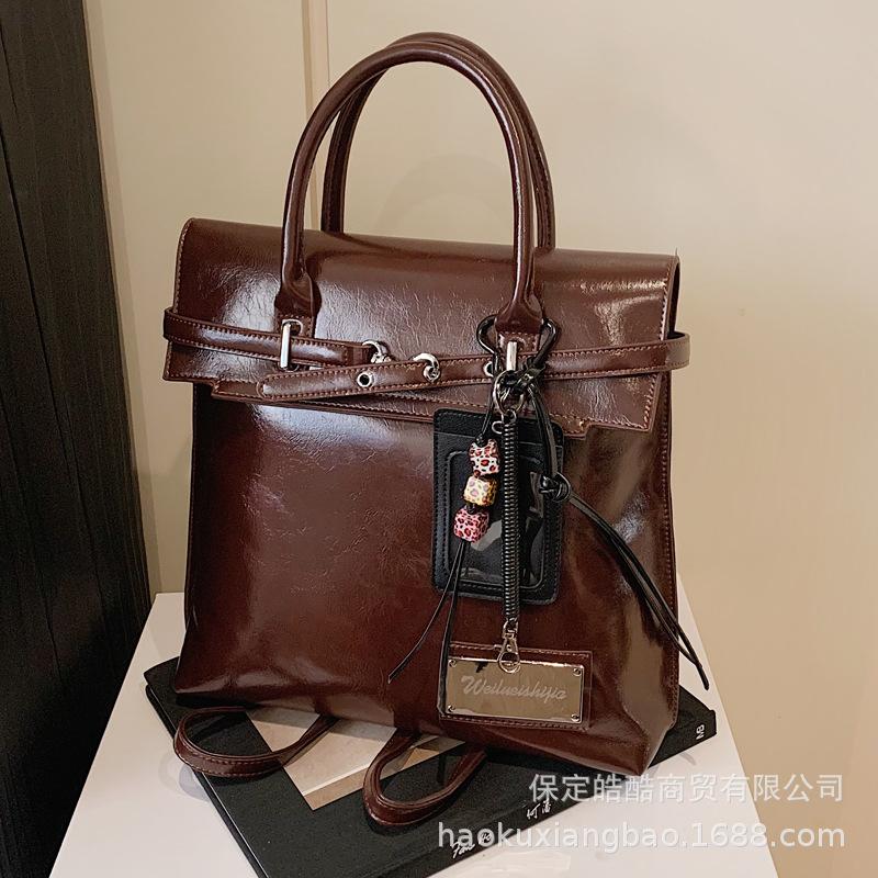 Рюкзак женский рюкзак 2025 новый модный дорожный нишевый рюкзак из высококачественной кожи для отдыха, путешествий, школьный