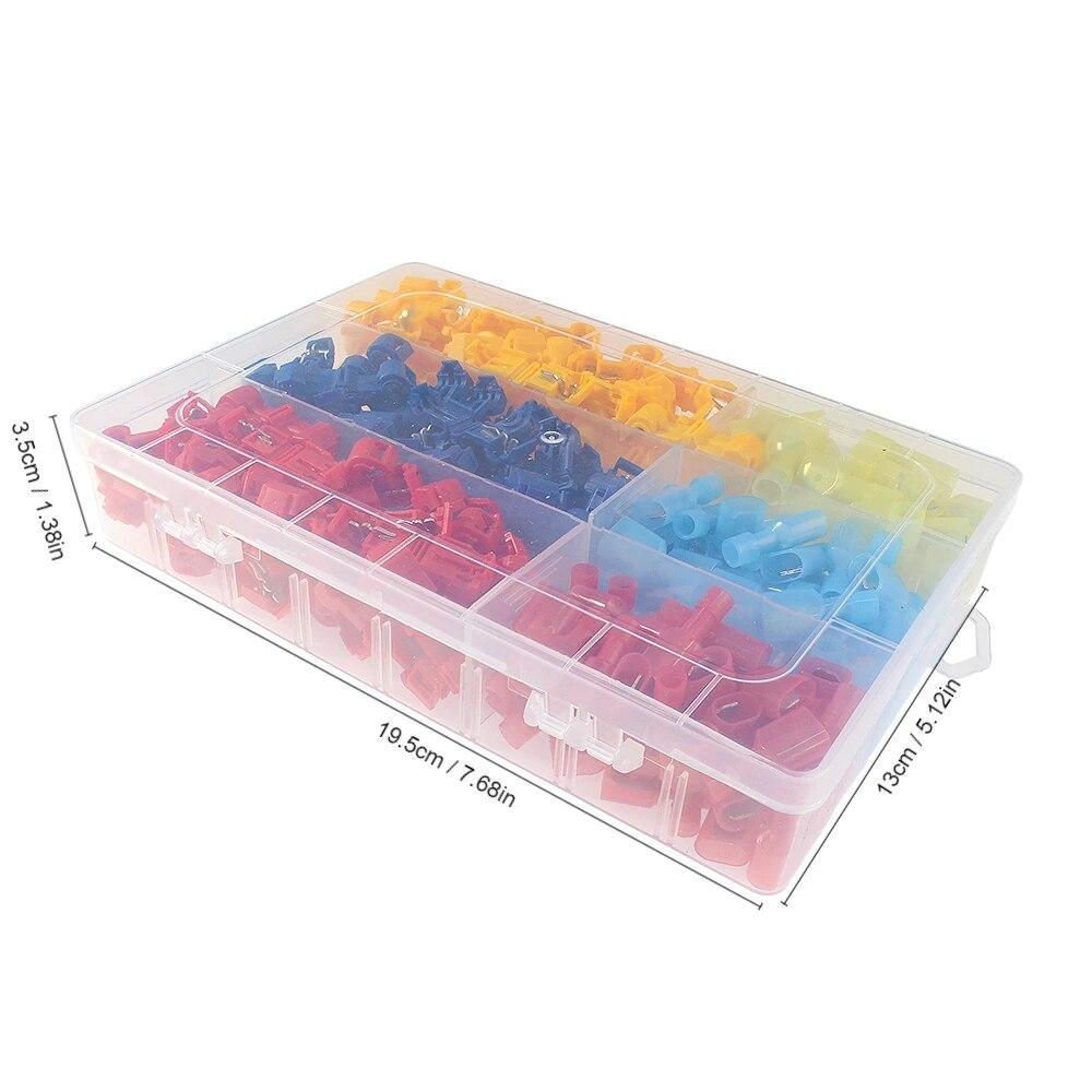 240PCS Quick Electrical Cable Connectors T-Tap Connector Kit, Scotch Lock Electric Quick Splice Terminals, Wire Cable Connectors