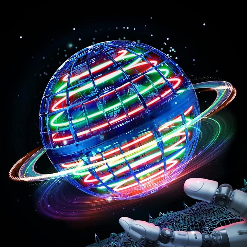 Летающий шар-шар Летающий шар-игрушка Волшебный спиннер с ручным управлением Вихревой дрон-игрушка Перезаряжаемый бумеранг со светодиодной подсветкой, вращающейся на 360°