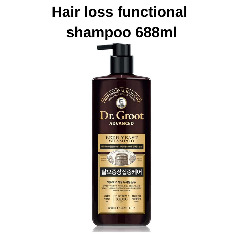 [Dr. Groot] Интенсивный уход за волосами от выпадения волос Пивные дрожжи Функциональный шампунь, лечение и ампула для жирной кожи головы