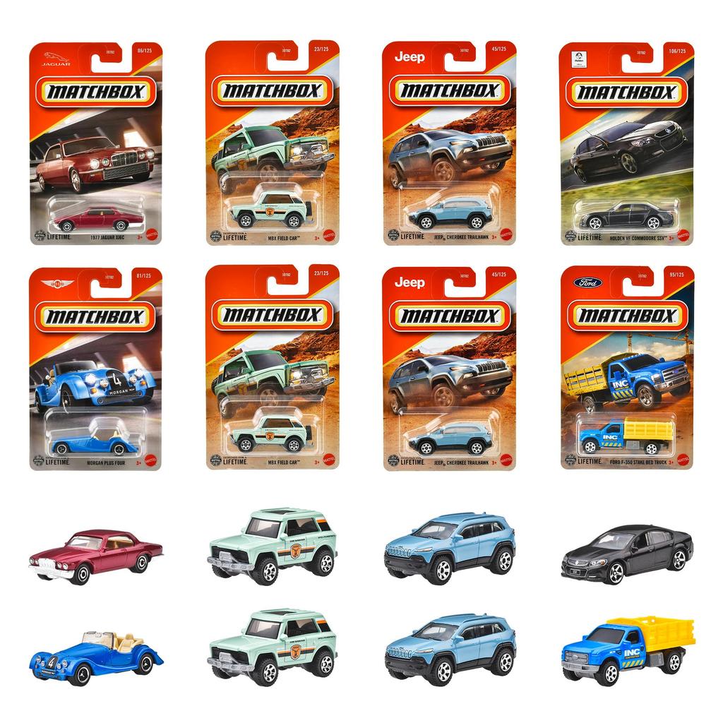 Matchbox Базовые машинки Ассортимент F Игрушка-транспорт Мини-коробка Возраст Машинки, Набор из 24 машинок, Набор, 3+, Многоцелевой, 98CF-30782