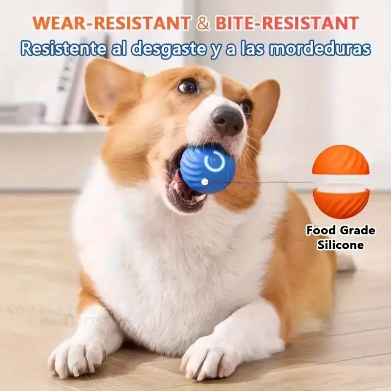 Dog Smart Bouncing Ball, Automatic Rolling Cat Ball Toy, Smart Kitten Electric Toy, Self Moving, Pet Training Dog/Cat Interactiv