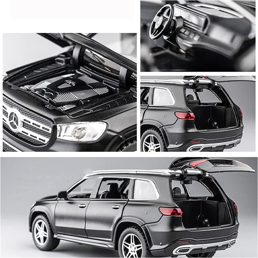 1/32 Scale Benz GLS580 Diecast Car Model Toy, Pull Back Toy Vehicle with Sound and Light for Kids Toddler Boys Girls Gift Collection