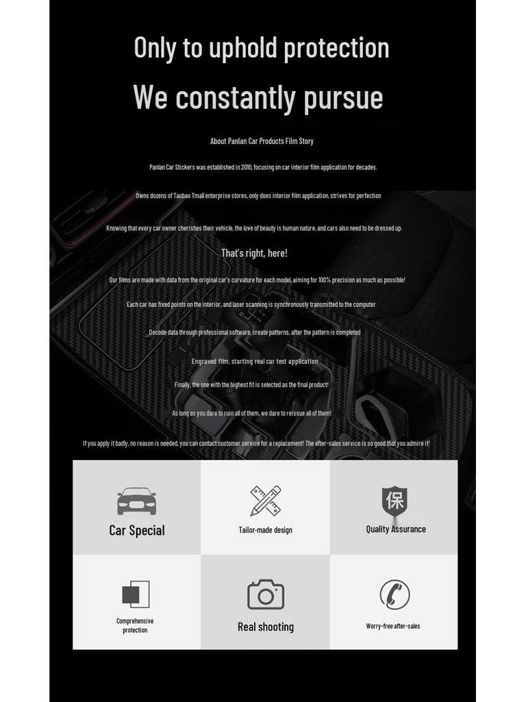 Jetour X70PLUS Carbon Fiber Interior Gear Shift & Door Anti-Kick Sticker