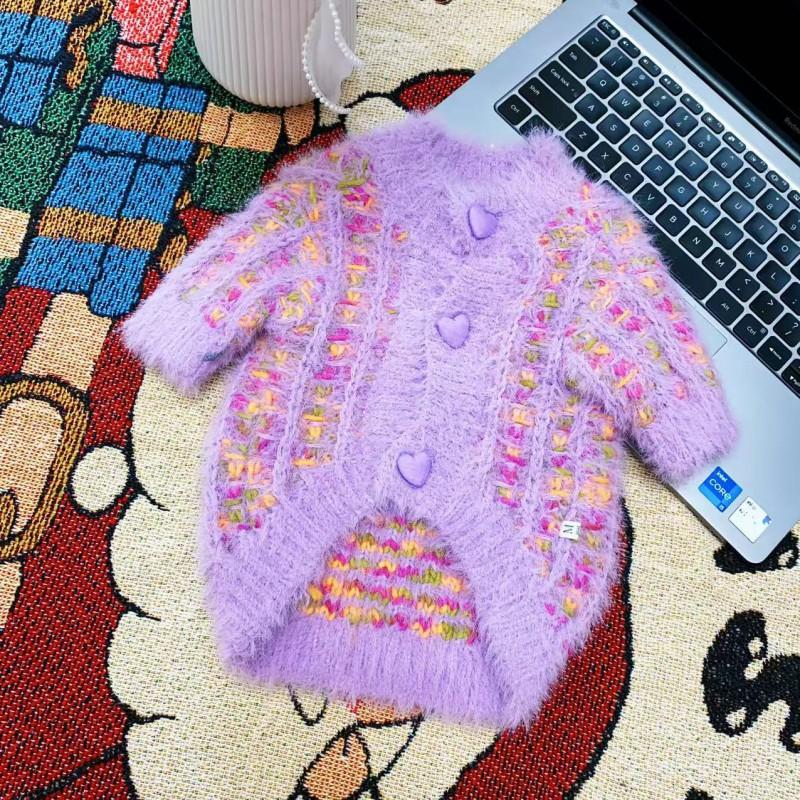 Warm Knitted Dog Sweater Teddy Pomeranian Small Breeds Soft Alpaca Blend Pet Apparel Winter Coat