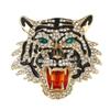 Men's Creative Diamond-Studded Head Brooch Animal- Pin Luxury-Grade Light Luxury