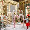 Christmas Candy Cane Balloon 51 Inch Large Inflatable Candy Cane Decoration for Birthday Xmas Wedding New Year Carnival Festival Party Decoration